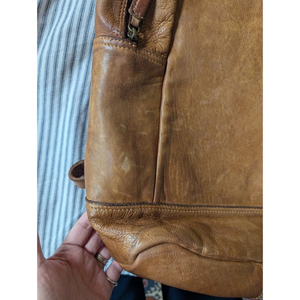 Trades Of Hope Journey Backpack Brown Leather Fair Trade Ethically Made - Picture 11 of 16